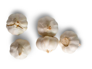 Beautiful top view Garlic.