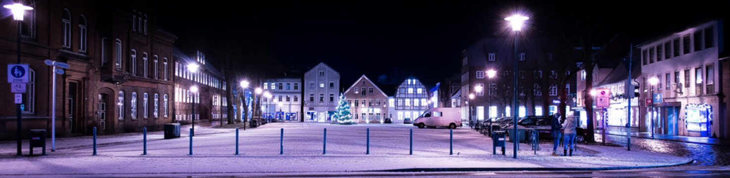rendsburg bei Nacht obereiderhafen
