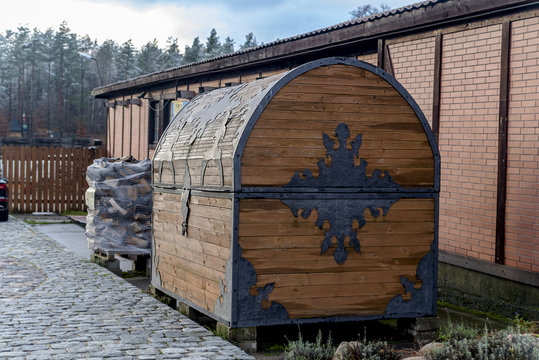 Large wooden chest