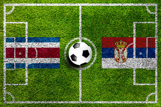 Costa Rica gegen Serbien Fußball Weltmeisterschaft 