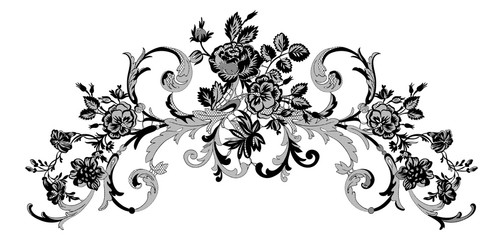 lace flowers decoration element