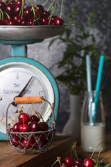 ripe and juicy red cherry