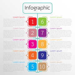 Vector infographic templates used for detailed reports. All 10 topics.