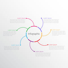 Vector infographic templates used for detailed reports. All 7 topics.