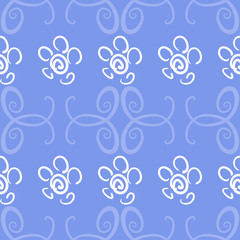 Cotton fabric 4864507 flowers and ornament 6