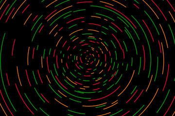 Futuristic color circle hole tunnel. abstract background. vector and illustration
