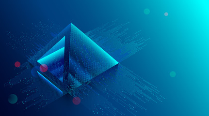 blockchain concept. Digital currency mining. Big Data Technology background. Financial pyramid consists of digits.
