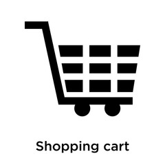 Shopping cart icon vector sign and symbol isolated on white background, Shopping cart logo concept