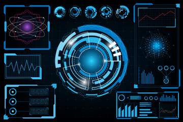 Abstract Technology Futuristic Interface.Element of digital UI.vector and illustration