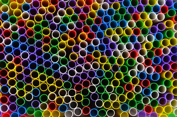 Colorful drinking straws