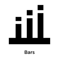 Bars icon vector sign and symbol isolated on white background, Bars logo concept