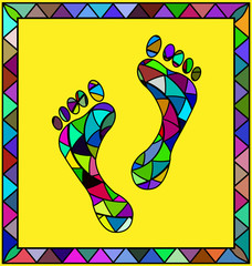 colored image of footprint