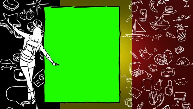 Belgium hand drawn tourism