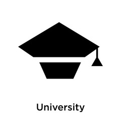University icon vector sign and symbol isolated on white background, University logo concept