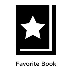 Obraz premium Favorite Book icon vector sign and symbol isolated on white background, Favorite Book logo concept
