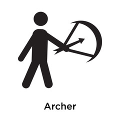 Archer icon vector sign and symbol isolated on white background, Archer logo concept