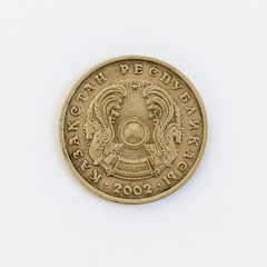 10 tenge Kazakhstan 2002 on white background