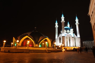Fototapeta na wymiar Kul Sharif (Qolsherif, Kol Sharif, Qol Sharif) Mosque in Kazan K