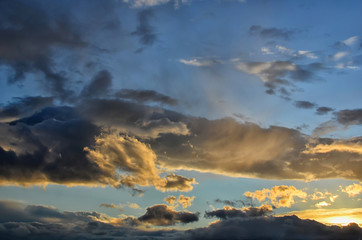 Obraz premium Colorful sunrise, sunset with dramatic sky