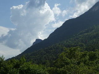 Fototapeta na wymiar bad weather in the mountains of south tyrol italy europe