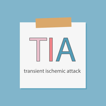 TIA Transient Ischemic Attack written in a notebook paper- vector illustration