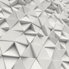 3d White abstract triangles backdrop