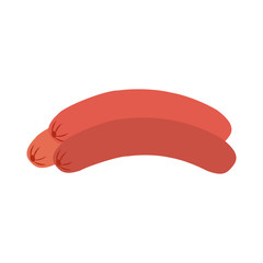 Delicious sausages isolated vector illustration graphic design