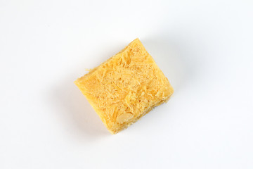 Flaky sweet Soan papdi  patisa son papri sohan papdi shonpapri on white background