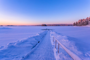 Ice swimming place from Kuhmo, Finland.