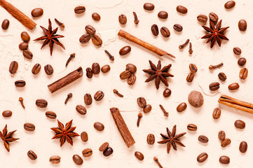 Pattern of ingredients for spicy coffee