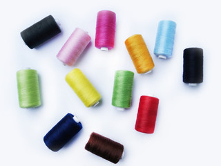 Colored thread coils
