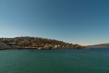 Fototapeta na wymiar At the port of Narvik, northern Norway