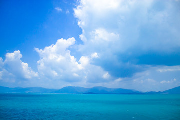Naklejka na ściany i meble The beauty of the sea and sky, the Gulf of Thailand.