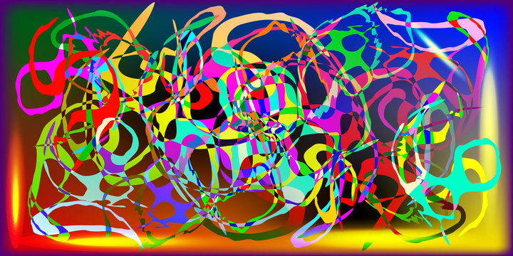A picture for decoration of circus posters with an abstract imag