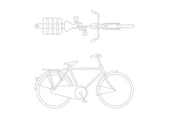 Bicycle Architect blueprint - isolated