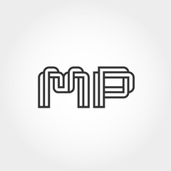 Initial Letter MP Logo Template Vector Design
