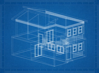 House layout design blueprint