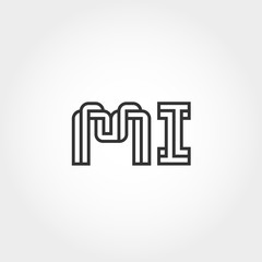 Initial Letter MI Logo Template Vector Design