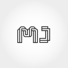 Initial Letter MJ Logo Template Vector Design