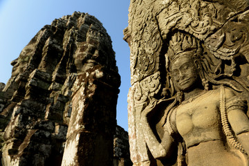 CAMBODIA SIEM REAP ANGKOR THOM BAYON TEMPLE