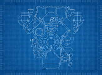 Car Engine blueprint