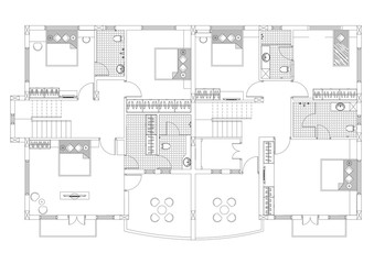 Apartment Architect blueprint - isolated