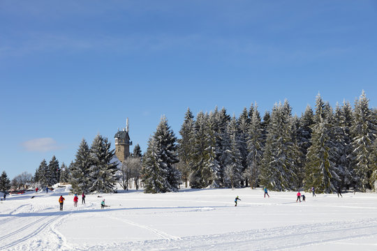 Cross country ski location. Liberec, Czech Republic
