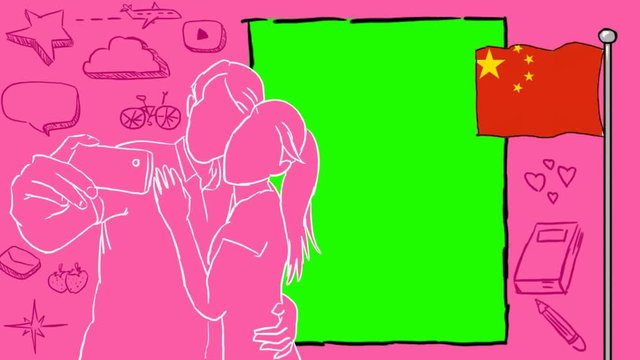 China hand drawn tourism