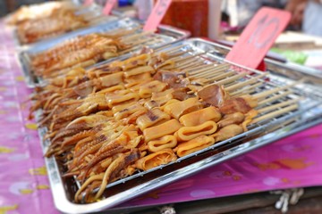 grilled squid at street food