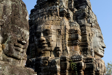 CAMBODIA SIEM REAP ANGKOR THOM BAYON TEMPLE