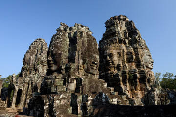 CAMBODIA SIEM REAP ANGKOR THOM BAYON TEMPLE