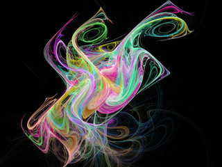 Obraz na płótnie Canvas abstract multicolored fractal pattern