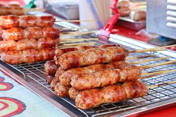 sausages at street food