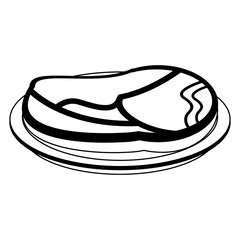 Beef steak food vector illustration graphic design